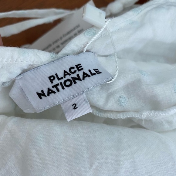 Place Nationale La Vernette Strappy White Bridal Sun Mini Dress NWT - Picture 11 of 16